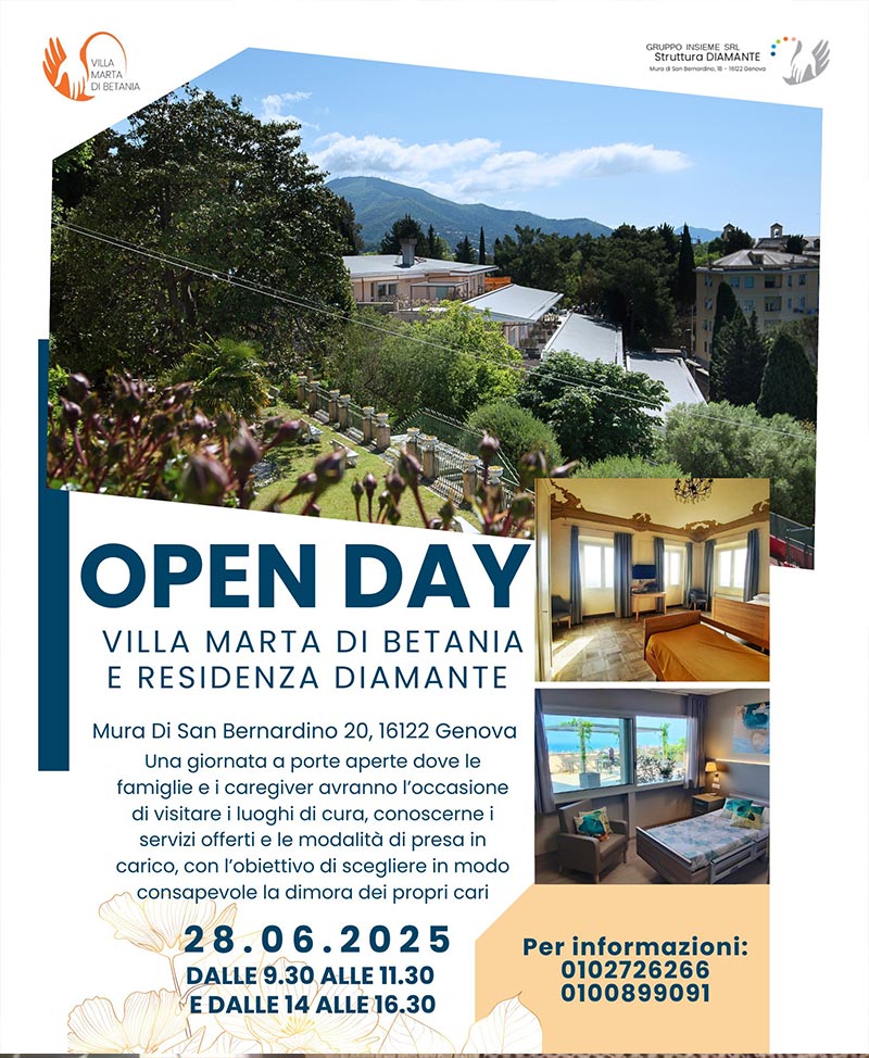 Open Day - RSA Genova Castelletto - Villa Marta di Betania